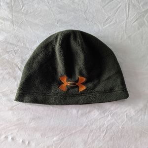 Forest Green and Orange Under Armour Beanie Hat